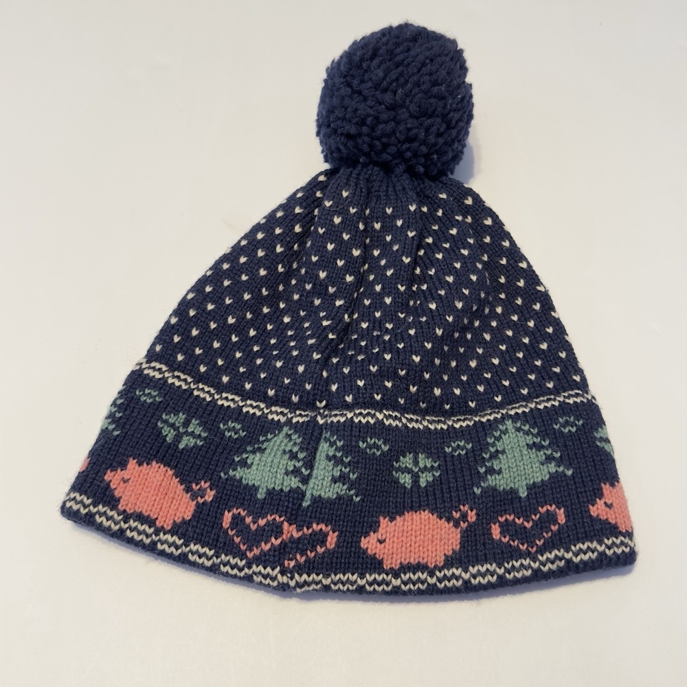 Green Mountain Knitters Wool Hat Fair Haven Vermont Small Pig Fair Hog Wild
